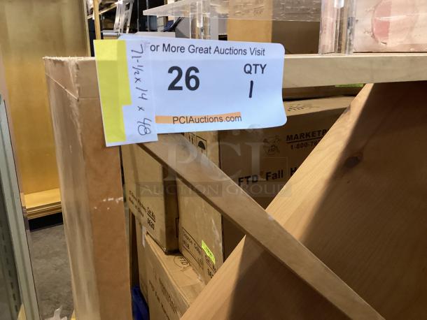 Large Heavy Wooden Wine Rack
71-½ x 14 x 48 - Image 4 of 4
