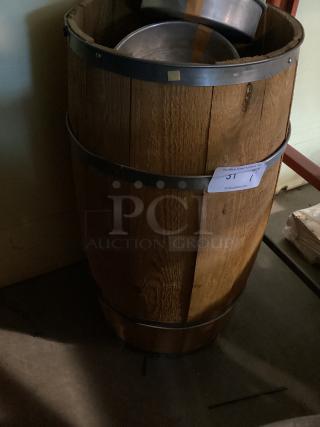 Wooden Display Barrel
*Contents Not Included
