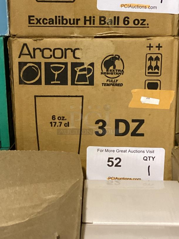 Arcoroc Excalibur 8 oz Hi-Ball Glass
3 Dozen Per Case
Qty 36
Your Bid x 3 - Image 2 of 2