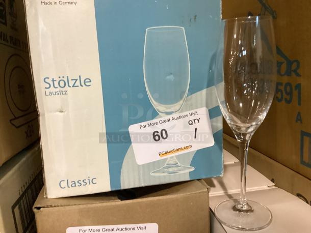 Stölzle Lausitz Classic Flute Wine Glass 
Qty 1 box/6 Glasses
Your Bid x 6 - Image 1 of 2