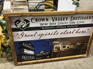 Crown Valley Distillery Framed Sign