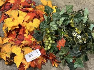 Faux Grape Vines and Grapes Decor