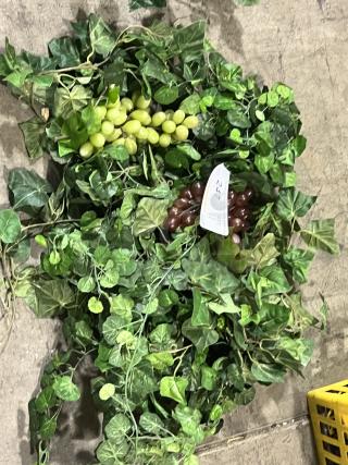 Faux Grapevines and Grapes Decor