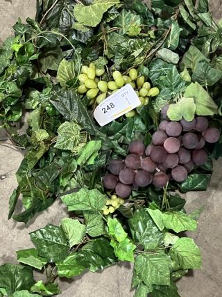Faux Grapevines and Grapes Decor