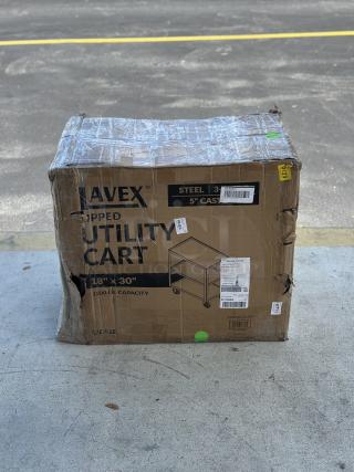 Lavex - 30" x 18" x 35" Three Tray Shelf Steel Utility Cart. 1,200 lb. Capacity.