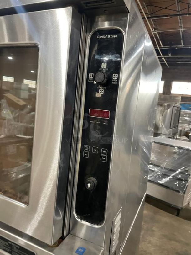 Blodgett Solid State Series Commercial Stainless Steel Natural Gas Powered Double Stacked Dual Flow Convection Oven! With Wired Oven Racks! SN: 102496RA028T/102496RA030B! On Casters! 2X Your Bid Makes One Unit! - Image 7 of 11
