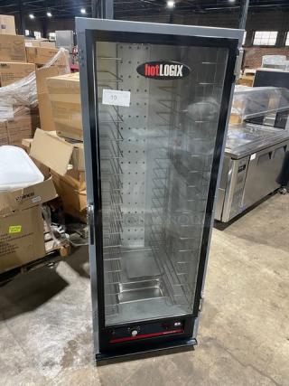 Carter Hoffmann Hot Logix Series Commercial Electric Powered Full Height Non-Insulated 18-Pan Heated Holding Cabinet! With Built In Pan Holding Rack! Model: HL1-18-9 SN: 052015556750! 120V 1 Phase! On Casters!