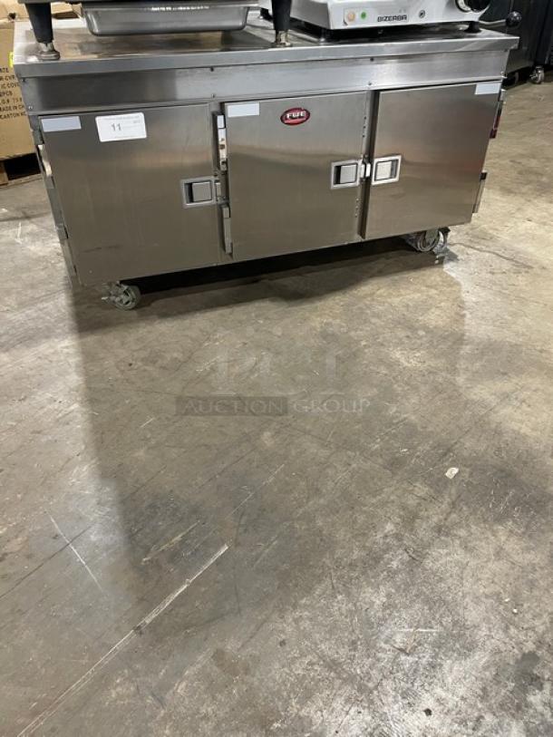 FWE Radiant Heat Series Commercial Stainless Steel 48" Pass-Through Triple Section Undercounter Heated Holding Cabinet! With Individual Controls! Model: HLC-12D-3H-P SN: 154360401! 120V! On Casters! - Image 1 of 9