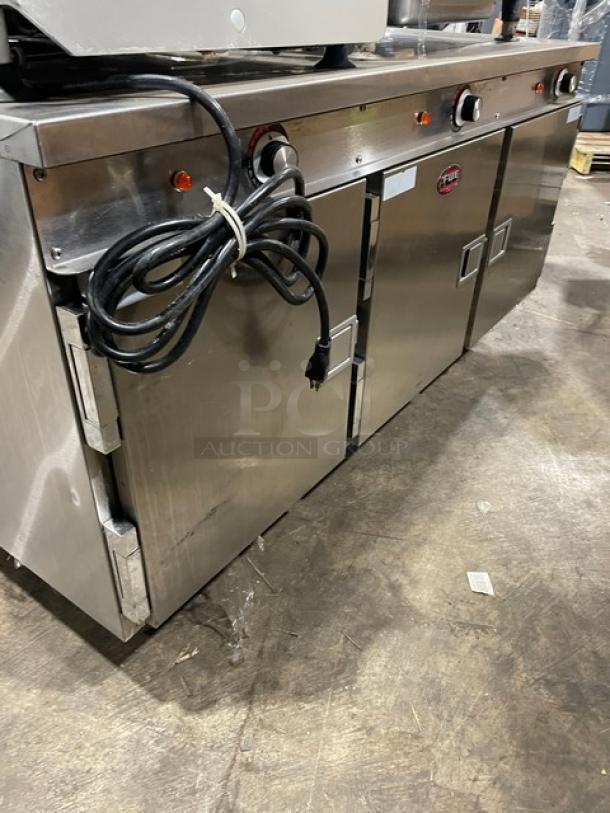 FWE Radiant Heat Series Commercial Stainless Steel 48" Pass-Through Triple Section Undercounter Heated Holding Cabinet! With Individual Controls! Model: HLC-12D-3H-P SN: 154360401! 120V! On Casters! - Image 4 of 9