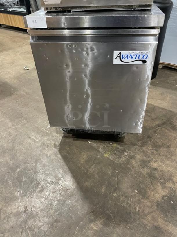 Avantco Commercial Stainless Steel Solid Single Door Undercounter Worktop Freezer! Model: 178SSWT27FHC SN:6491250320081016! 115V! On Casters! - Image 1 of 8