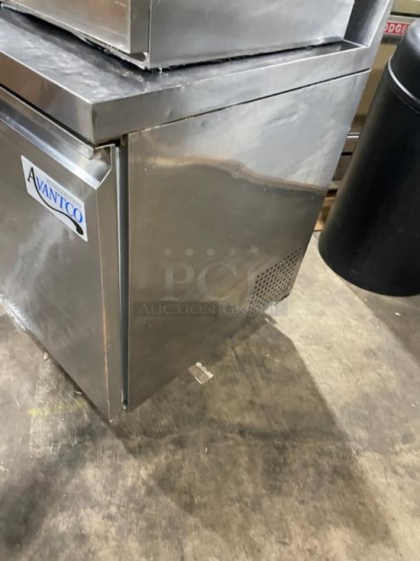Avantco Commercial Stainless Steel Solid Single Door Undercounter Worktop Freezer! Model: 178SSWT27FHC SN:6491250320081016! 115V! On Casters! - Image 2 of 8