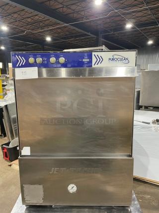 Jet-Tech PuroClean Series Commercial Stainless Steel Electric Powered Undercounter Dishwashing Machine!