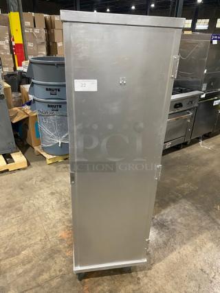 Commercial Aluminum Non-Heated Pan Holing/Transport Rack! With Built-in Pan Slides! On Casters!