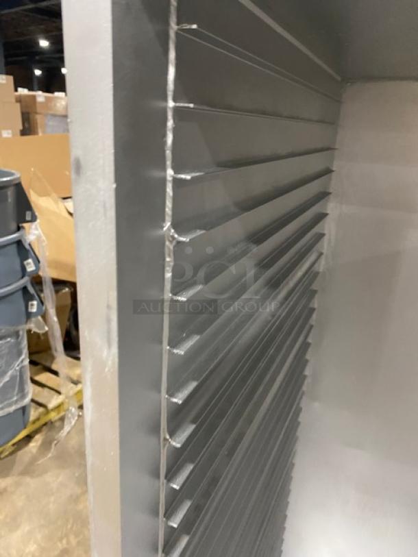 Commercial Aluminum Non-Heated Pan Holing/Transport Rack! With Built-in Pan Slides! On Casters! - Image 6 of 6