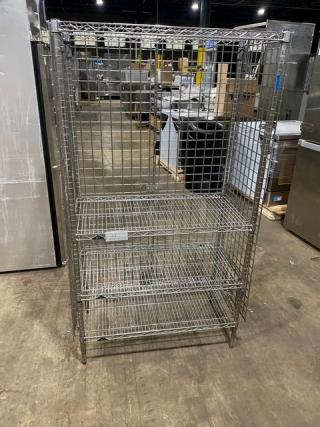 Metro Commercial Chrome Plated 3-Tier Wired Storage Rack! On Legs!