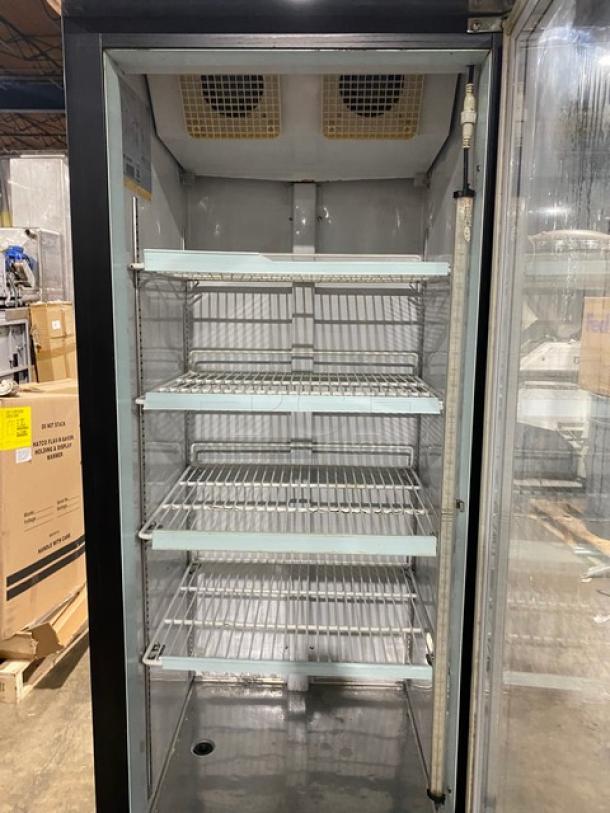 Spartan Commercial Single Glass Door Reach In Merchandiser Refrigerator! With Poly Coated Wire Racks! Model: SGM-26RV SN: 6452310314121601! 115V! On Casters! - Image 5 of 7