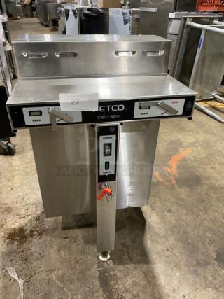 Fetco Commercial Stainless Steel Electric Powered Countertop Automatic Twin Coffee Brewer! With Hot Water Dispenser! Model: CBS-52H15 SN: 11286503A! 240V 1 Phase! On Legs! - Item #1184616