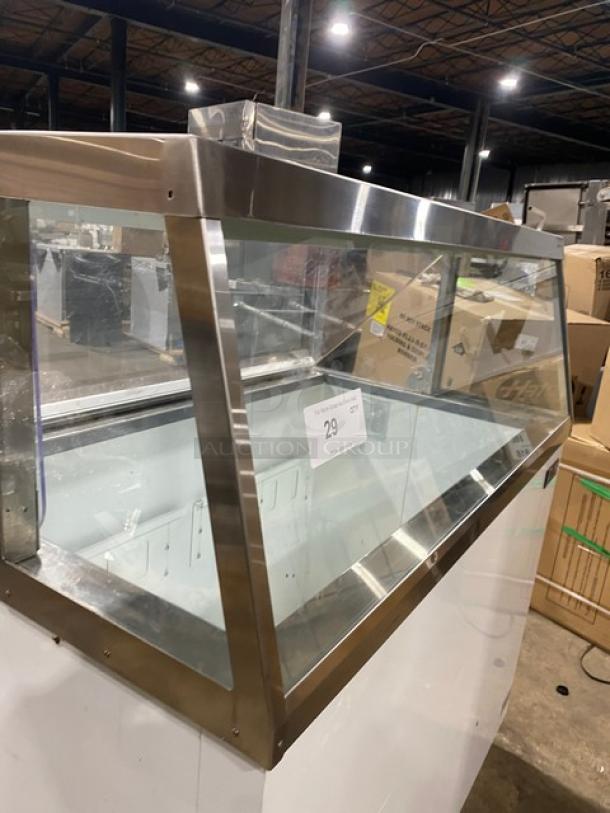 U-Star Commercial White "Homemade' Style Frozen Yogurt/Ice Cream Dipping Cabinet! With Serve Over Sneeze Guard! With Lift-Open Access! Model: USDP-47 SN: 6193315519052207! Working When Removed! - Image 5 of 9