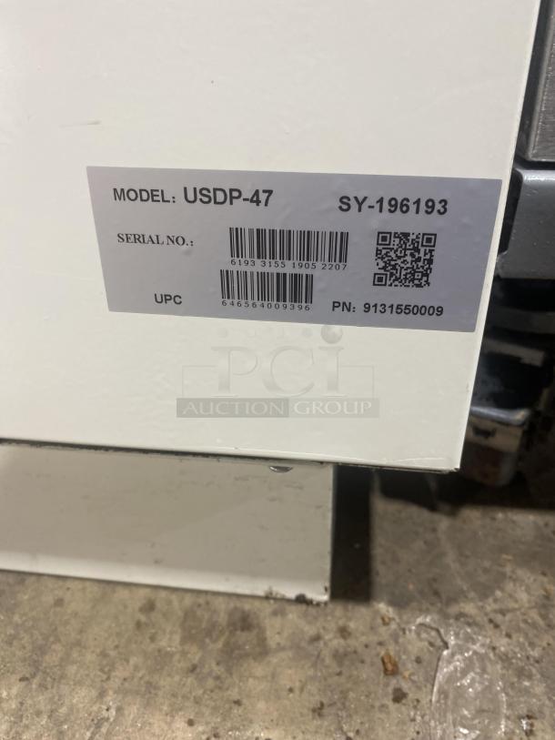 U-Star Commercial White "Homemade' Style Frozen Yogurt/Ice Cream Dipping Cabinet! With Serve Over Sneeze Guard! With Lift-Open Access! Model: USDP-47 SN: 6193315519052207! Working When Removed! - Image 8 of 9