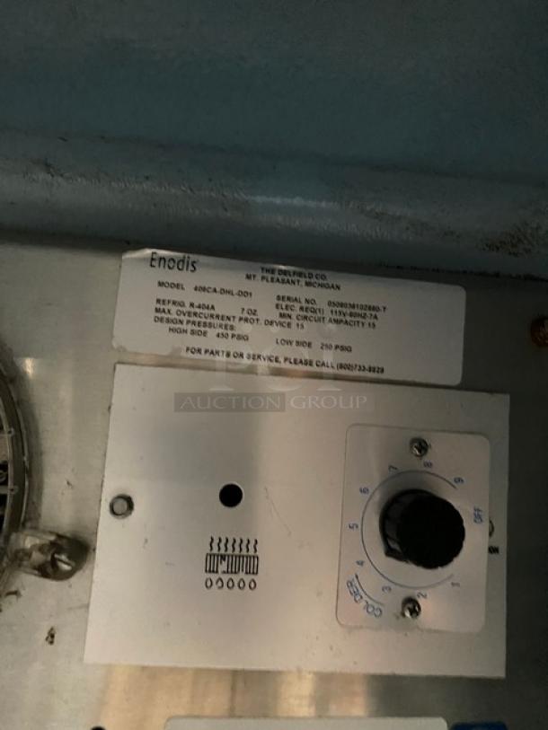 Delfield Commercial Stainless Steel Solid Single Door Undercounter Refrigerator! Model: 406CA-DHL-DD1 SN: 0508036102880-T! 115V 1 Phase! On Casters! - Image 6 of 7