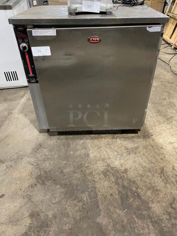 FWE Commercial Stainless Steel Electric Powered Countertop Hot Food Heated Holding/Warming Cabinet! With Built In Pan Slides! With Wired Racks! Model: HLC-SL1826-8-CHP SN: 165031501! 120V 1 Phase! On Casters! - Image 1 of 8