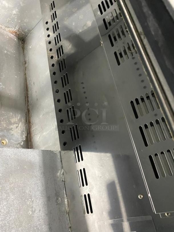 Blue Air Commercial Black Powder Coated Horizontal Bottle Cooler! With Double Stainless Steel Sliding Top Lids! Model: BBC-50B SN: EQQ-BABC50-0004! 115V 1 Phase! - Image 6 of 9