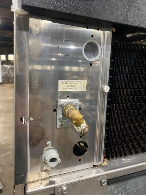 Manitowoc Commercial Stainless Steel Electric Powered Air-Cooled Modular Nugget Ice Making Machine Head/Avantco Push-Dispensing Ice Storage Bin Combo! Model: RNS0308A SN: M07759212016! 115V 1 Phase! On Legs! - Image 6 of 8
