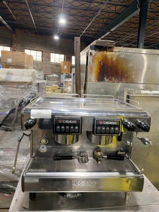Casadio Dieci Series Commercial Stainless Steel Electric Powered Countertop High Performing Traditional 2-Group Espresso Machine! With Hot Water Dispenser & Multi-Directional Steam Wands! With Drip Tray! On Legs!