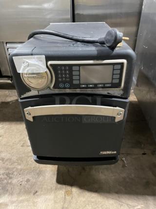 TurboChef! Sota Series Commercial Black Electric Powered Countertop High Speed Rapid Cook Turbo Oven! With Digital Controls! Model: NGO SN: NGOD28351! 208/240V 1 Phase! On Legs!