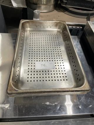 Lot Of Commercial Stainless Steel Perforated & Solid Hotel/Steamtable Pan! ALL ONE MONEY!