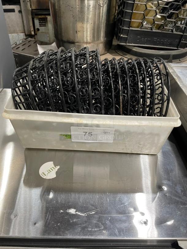 Lot Of Commercial Black Wired Serving/Display Baskets! ALL ONE MONEY! - Image 1 of 4