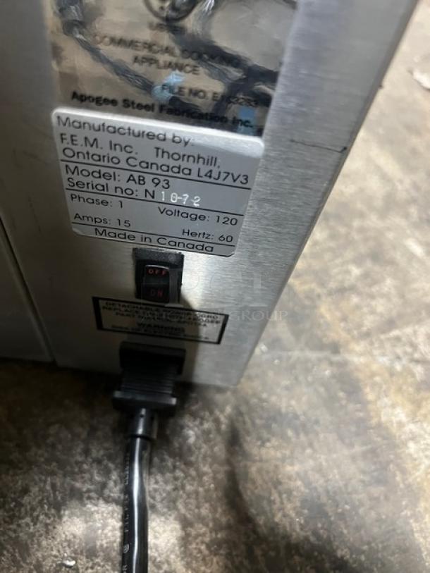 Bella Festa Foods Style Commercial Stainless Steel Eletric Powered Countertop Al Dente Pasta Cooker! With Mesh Baskets! Model: AB 93 SN: N1072! 120V 1 Phase! - Image 5 of 7