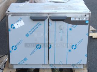 BRAND NEW SCRATCH-N-DENT! Beverage-Air UCR34HC 34" Shallow Depth Low Profile Undercounter Refrigerator. Serial Number: 15102533.	115 Volts	2 Amps	1 Phase. IN WORKING ORDER! Unit is out of original packaging.