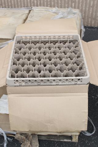 3 BRAND NEW BOXES! Vollrath TRM-32 Traex® Full-Size Beige 42 Compartment Glass Rack Extender. (12) Pieces per box, 36 Extender In Total. 3x Your Bid.  19 3/4 Inches	x 19 3/4 Inches	x 1-9/16 Inches