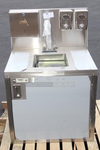 BRAND NEW SCRATCH-N-DENT!	Regency 600PHS24HC Single Bowl Cold Water Portable Hand Sink Cart	, 120v.  30 Inches	x 25 1/4 Inches x 49 1/2 Inches
