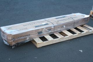 BRAND NEW! Lancaster Table & Seating 427UMFAS09BK 9' Square Raven Black Pulley Lift Black Aluminum Umbrellas. 2x your bid.