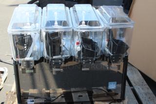 BRAND NEW! OUT OF ORIGINAL PACKAGING! Carnival King RBD3G4 Quadruple 3 Gallon Bowl Refrigerated Beverage Dispenser - 120V. Serial Number: 24106442