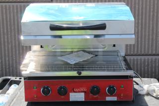 BRAND NEW! Out of Original Packaging.  Avantco SAL23M 23" Electric Countertop Salamander - 208/240V, 3450/4000W. SERIAL#: CK-240911R- 637. Unit has some minor denting and scuff marks. See photos.