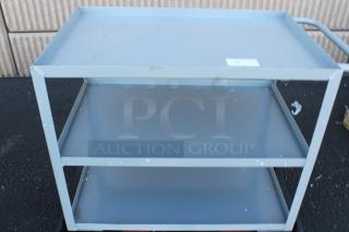 BRAND NEW SCRATCH-N-DENT! Lavex 257LSUC24363  36" x 24" x 35" Three Tray Shelf Steel Utility Cart - Fully Welded. Out of Original Packaging, Bent & Missing Wheels.