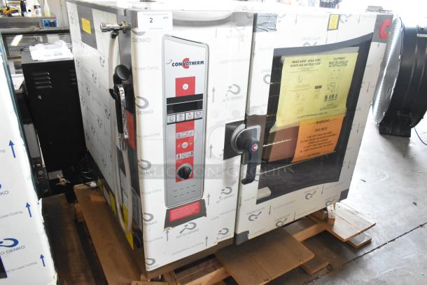 Brand new 2023 Cleveland OES-10.20 electric combi convection oven, stainless steel, 208/240V, 3 phase, tags present.