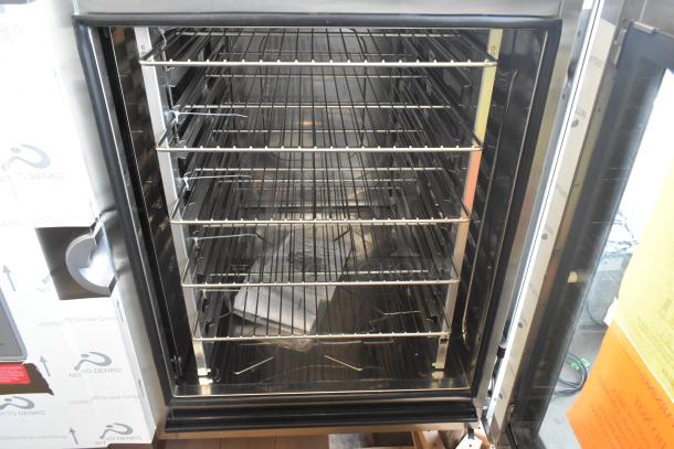 Brand new Cleveland OES-10.20 stainless steel combi convection oven, electric, 208/240V, 3 phase, commercial-grade.