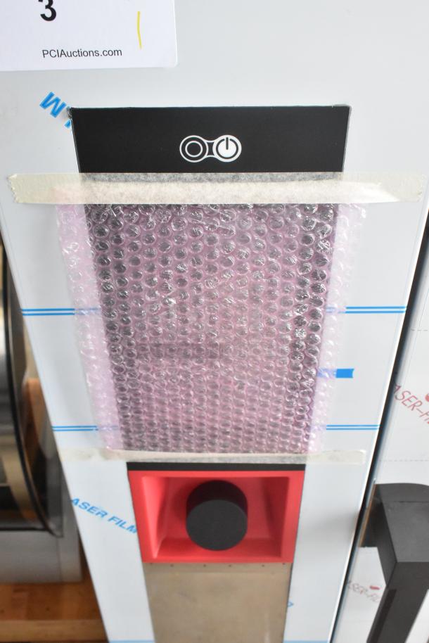 Stainless steel Blodgett AETG101R combi convection oven, brand new with scratches, with protective packaging visible.