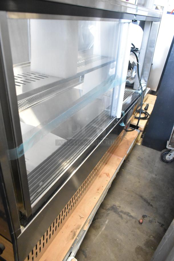 BRAND NEW Vollrath RDE7148 stainless steel refrigerated display case, 120V, 1 phase, for retail countertop use.