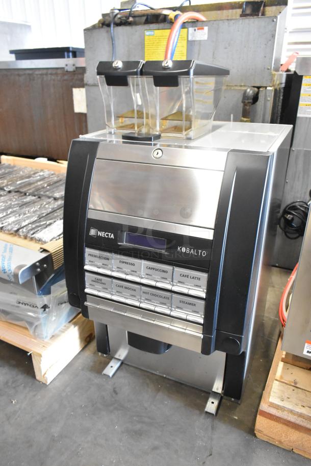 Necta Kolbalto Metal Espresso/Cappuccino Machine, commercial countertop model, 208/250V, 1 phase, in excellent condition.