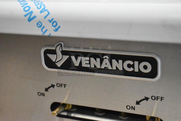 BRAND NEW Venancio CGG36 stainless steel charbroiler, natural gas, scratch and dent, on/off switch, with logo.