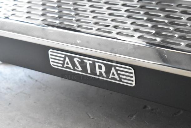 Astra Mega III M3S-018 stainless steel commercial espresso machine base with logo, showcasing scratch and dent condition.