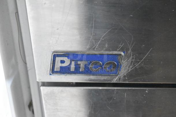 2019 Pitco Frialator 40D stainless steel commercial fryer, natural gas, 107,000 BTU. Visible wear, Pitco logo plate.