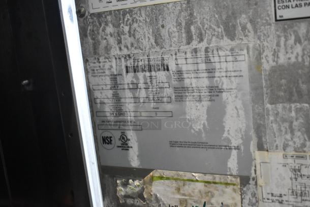 2019 Pitco Frialator SE14 2 Bay Fryer label, showcasing 208V, 3 phase specs. Includes Hatco warming strip, filtration.