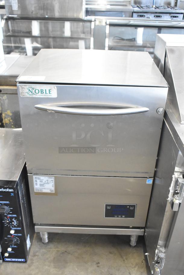2018 Noble Wareforce UH30-E dishwasher. Stainless steel. Door issue: does not stay closed. 208/220V, 1 phase.