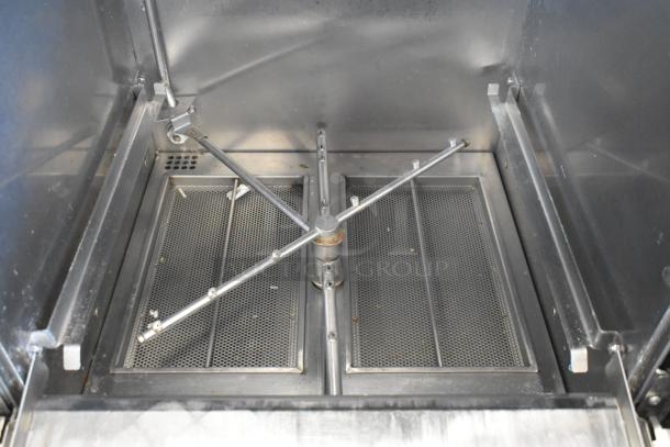 2018 Noble Wareforce UH30-E stainless steel dishwasher interior; door issue; 208/220V, 1 Phase.